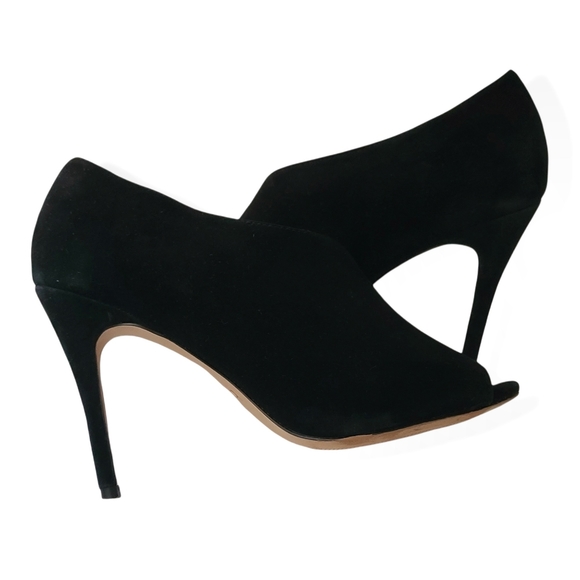 Botkier Adelia D'orsay Peep toe Slip on suede bootie heels size 5.5 - Picture 6 of 12